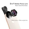 Filters 9K HD 18mm Wide Angle Lens No Distortion With 15X Macro Lens Phone External Lenses for iPhone 13 12 pro max Android Phones