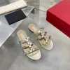 Desinger Sandals Женщины Flat Beach Перепечки Slipper Luxury v Brand Peep Toe Sexy Nude Black Red White Silver Blue Matte Summer's Women's Sandal с мешком с красной пылью 34-44