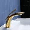 Bathroom Sink Faucets Gold Rose Black 3 Colors Tall And Short Brass Material Deck Mounted Wash Basin Mixer