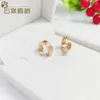 Boucles d'oreilles de style ongle à la mode luxe et haut de gamme anneaux non décolâtres de conception féminine à la mode avec des boucles d'oreilles originales de chariot