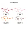 Frame Henotin Flexible Spring Hinge Reading Glasses Classice Round Frame Women Men Clear Lens Magnifier Eyeglasses +1.0+3.0+4.0+6.0