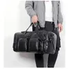 Mężczyźni o dużej pojemności torba podróżna swobodne torebki fitness Pu skórzany pakiet bagażowy Outdoor Rame Duffels for Male 240419