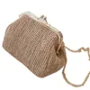 Shoulder Bags 2Pcs Small Crossbody Boho For Women Evening Clutch Hasp Ladies Handbag Female Straw Beach Rattan Messenger Bag -