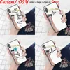 Mobiele telefoonhoesjes aangepaste naam foto op luxe volledige spiegel zachte TPU -hoesjes voor iPhone 14 13 12 11 Pro Max 7 8 14 Plus X XR XS Max Telefoon Covers D240424