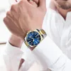 Business Mens Watch Fashion Trend en acier inoxydable Green Ghost Diver Series Blue Gradual Gold Classic Mens Quartz Watches 240417