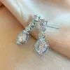 Boucles d'oreilles Luomansi 2.6CTD VVS toutes boucles d'oreilles Moisanite Femelle avec certificat 100% S925 Silver Jewelry Wedding Gift