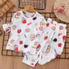 Sweaters 3m4t Kid Girl Boy Underwear Cartoon Top+pant Clothes Outfit Baby Spring Autumn Cotton Costume Sets Children's Pyjama Clothings