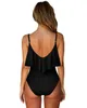 Swimons de maillots de bain en une pièce Femme V Swwear Swimwear Solid Tamim Control Bathing Fix XL Swimming Summer Beachwear Monokini Women D240424