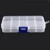 収納ボトル2x 10コンパートメントパールピンジュエリーツール用の透明プラスチックボックス小さなアクセサリー