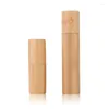 Storage Bottles 100pcs/lot 3ML 5ML10ml Natural Bamboo Refillable Empty Essential Oil Bottle Perfume Steel Roller Ball Glass