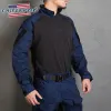 Layers EmerGear G3 Tactical Combat Shirt Navy Blue Shirt Elbow Pads Slim Fit Military Combat Duty Tops Jagd Kleidung Em9421