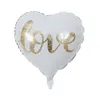 Party -Dekoration 500pcs 18 Zoll Briefballons Gold Glitzer Herr Frau White Foil Hochzeitstag Braut