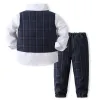 Blazers Roupas de menino Baby Set Gentleman Formal Suit