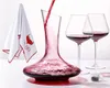 Decanter del vino a bottiglia piena con bicchieri rossi da 2 pezzi e perle di pulizia 21 oz Borgogna 56 Carafe 240409