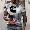 Summer New Men's Clothing 3D Digital Print Personalized Trendy Round Neck graphic shirt tshirts for mens