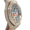 Swiss Luxury Watches AP Automatic Watch Audemar Pigue Royal Oak 37mm 18k Oro Rosa Custom Diamanti 15467or.oo.1256or.01 HBWT