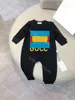 재고 디자이너 베이비 Onesies Cloths Infant Bodysuit 럭셔리 로마 100%면 로마 소년 의상 의상 바지의 옷 점프 슈트 바디 수트