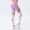 Pantaloni attivi gradiente color alta vita con leggings da yoga si adattano a sport morbidi ed elastici da corsa da corsa fuori dallo sportivo