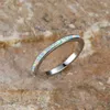 Wedding Rings Stacking Thin Rings For Women Men Wedding Bands Blue White Fire Opal Ring Minimalist Engagement Couple Ring Valentine Jewelry