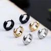 Brincos 1 pares Multi -tipos unissex cor de ouro preto de ouro inoxidável Brincho de aço inoxidável para homens homens punk piercing piercing brincos falsos jóias