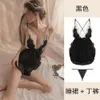 Passionate New Sexy and Fun Ice Silk Pajamas Deep V Kitchen Maid Dress Role Playing Jumpsuit 6208