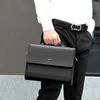 Executives Briefcases For Men Business Tote Office PU Leather Handbag Shoulder Ipad Square Side High Quality Famous Brand Bag 240418