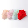 Tights Lawadka 4Pairs/lot Newborn Baby Socks For Girls Cotton Lace Infant Girls Sock Princess Bow Toddler Baby Girls Socks Spring 024M