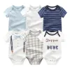 Sets Baby Girl Jumpsuit 6pcs/lot Body Suit 2023 Spring Summer Toddler Boys Romper Cartoon Newborn Outfits Infant Clothes Set Cotton