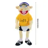 Dockor 60 cm stor Jeffy Boy Hand Puppet Plush Toys Demongable Children Soft Doll Talk Show Party Pests Puppet fylld docka för barn gåva