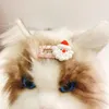 Vêtements pour chiens 6 / 8pcs Pet Christmas Hair Clips Hairpin Cartoon Headgear Accessoires Gift For Dogs Chats