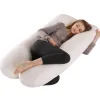 Pillows Multi Function U Shape Maternity Pillows 115x60cm Pregnancy Body Pillow Soft Crystal Velvet with Removable Pillowcase At Home