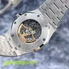AP Tactical Wrist Watch Royal Oak Series 15412BC Full OpenWork Frost Gold Rainbow Original Diamond utseende Horisontellt tak