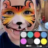 Körperfarbe Halloween Multicolor -Gesicht Körpermalmale wasserdichte ohne giftige Kinder Körperfarbe Tattoo Art Party Make -up Schönheit Farbe Palette D240424