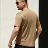 メンズクールマックスカジュアルTシャツ夏クイックドライストレッチルーズティーティートートレーニング戦術Tシャツ薄い通気性釣りトップ240415