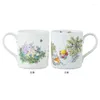 Coffeware Set Cartoon Premium Bone China Coffee Cup Saucer Gift Box Tea Set Luxury High-End