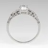 Bandes huitan cristal géométrique cubique zirconie argent couleurs anneaux pour les femmes de bandes de mariage de fiançailles élégantes