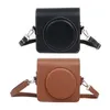 Accesorios de bolsas de cámara Mini Mini Camban de cámara PU Cubierta de cuero con correa para el hombro para cuadrado SQ40 Y9RF