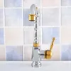 Kitchen Faucets Golden Silver Color Brass Swivel Spout Bathroom Sink Faucet Basin Cold And Water Mixer Taps Dsfgy2