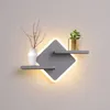 Wall Lamp Nordic Loft Beds With Desk Modern Simple Square Led Beside Bedroom Shelf Sconces Kitchen Double Light