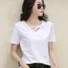 Summer 2024 new design sense niche crewneck top short sleeve T-shirt women's wear 1XH79