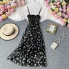 JMPRS Summer Beach Mesh Floral Dress Women Vintage Elegancki seksowna plaża Sundress Kobieta noc koreańska kawaii vestidos 240411