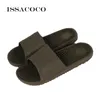 ISSACOCO Mens Flat Indoor Massage Slippers Men Home Non-slip Massage Slippers Zapatos Hombre Beach Flip Flops Mens Slides 240415