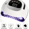 320W High Power UV LED -nagellampa för manikyr 72LEDS Geltorkningsmaskin med stor LCD -touch Professional 240415