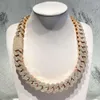 Mais grosso 20mm 4 linhas diamante 925 prata esterlina gelada paving cenário vvs moissanite cuban link cadeia