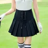 Golfkleding lente/zomer outdoor sport shorts unskirt dames geplooide korte rok met A-line riemen om de vleesshow te bedekken, slanke roze, casual damesrok