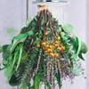 Decorative Flowers Lavender Natural Fresh Eucalyptus Stems Shower Decoration Plant Christmas Wedding Bouquet Party Supplies Home Room