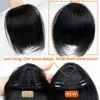 Human Hair Bangs 3 Clips 3D Tępe pokrojone naturalne włosy grzywki napowietrzne we włosach bez remy 2,5x4,5 czarny brązowy blondynka 240423