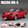 Cars 1:32 MAZDA MX5 Model Alloy Sports Car Diecasts Metal Racing Car Vechiles Model Sound Light Car Simulation Collection Toys Gifts