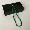 Choker Minar Vintage 4 6 8mm groene kleur agaat natuursteen kralen ketting voor vrouwen verzilverde koperen schakelketting chokers