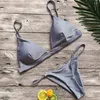 Swimwear Women's Brazilian Split Swimsuit High Waist Bikinis Biquinis Femmes Push-up Bra Bra Beach Bikini Set